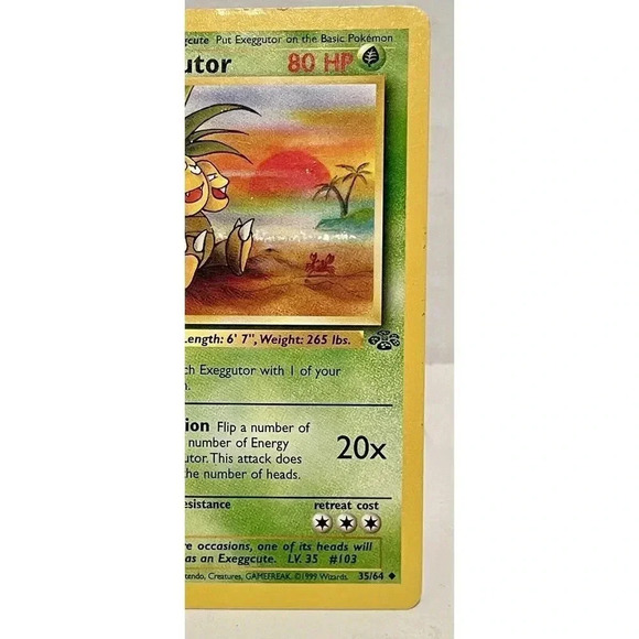 Exeggutor 35/64 Jungle Uncommon 1999 Pokemon Card Non Halo TCG LP Vintage - Picture 3 of 6
